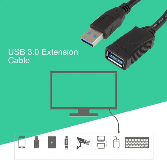 0,3/0,5/1/1,5/3/5 m USB3.0 мужчин и женщин удлинитель для принтеров камеры аксессуары SD998
