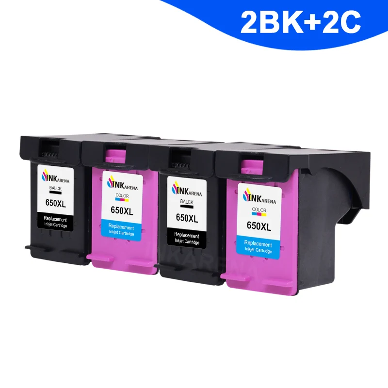 650XL BK X 2 C X 2 INKARENA Восстановленный картридж Замена для hp 650 650XL Черный трехцветный 1015 1515 2515 2545 2645 3515 Заправка принтера - Цвет: 650XL BK X 2 C X 2