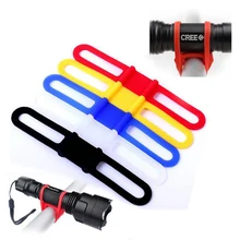 5pcs Bicycle Bike Elastic Silicone Strap Cycling Light Holder Flashlight Bandages Portable Fixing Goods Elastic Tie Rope