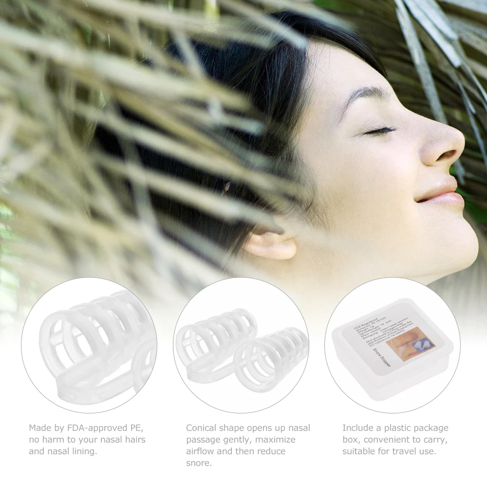

1pc Mini Anti-Snoring Nasal Dilator Healthy Sleeping Aid Snoring Stopper Nasal Vents Relief Snoring Nasal Congestion Device
