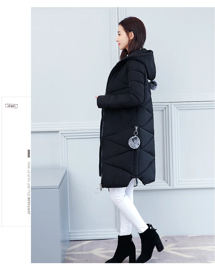 Зимняя пуховая хлопковая куртка для женщин 4XL размера плюс женские парки s утепленная верхняя одежда пальто с капюшоном Женский Тонкий хлопковый стеганый Базовый Топ