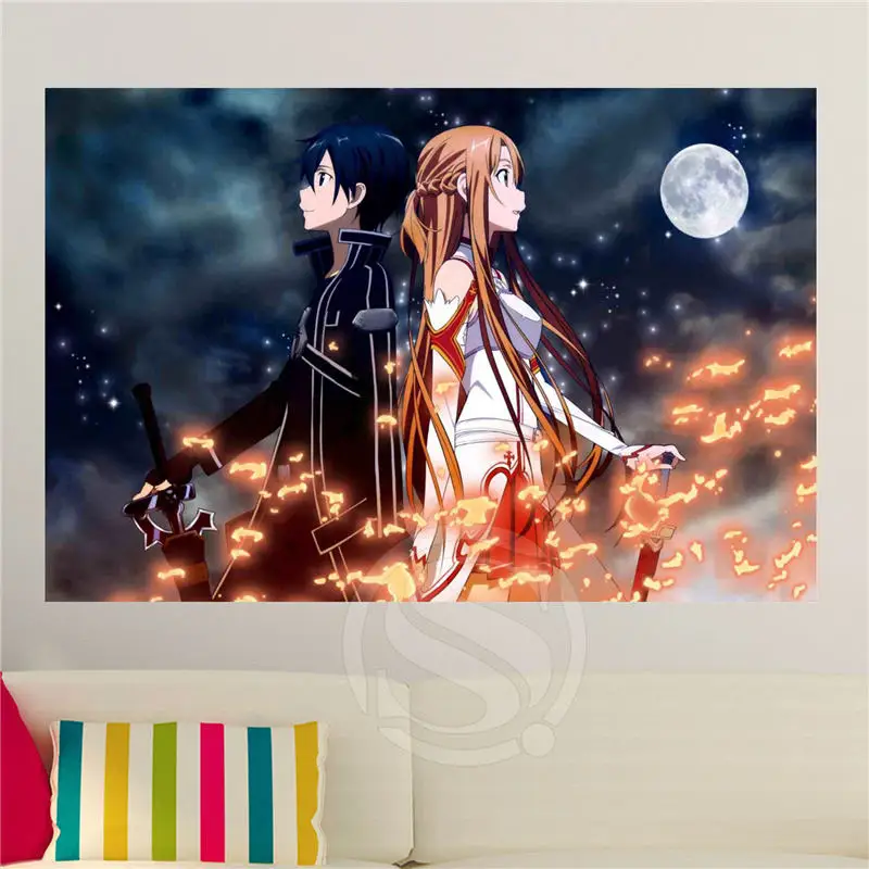 Популярный модный меч искусства онлайн плакат на холсте из ткани заказ домашний