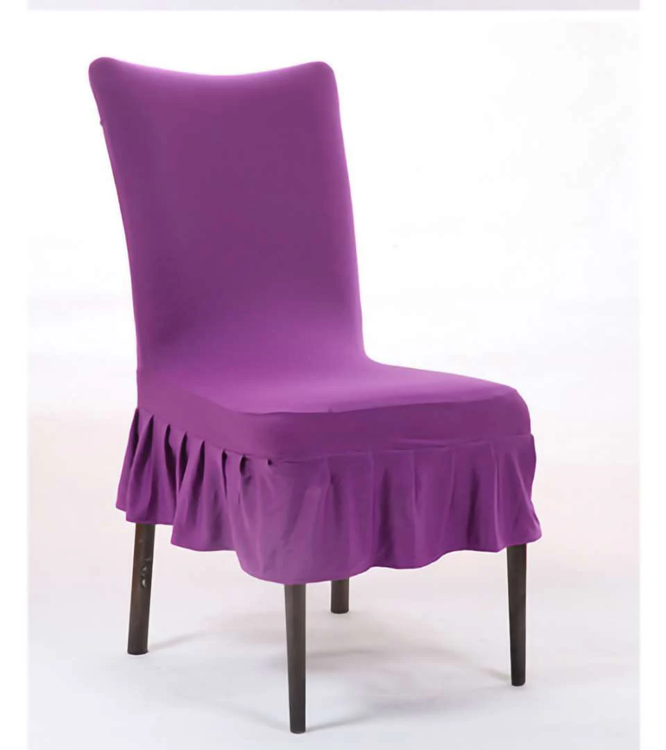 Homesick эластичные чехлы на стулья из спандекса для кухни, Современные чехлы на стулья для столовой с спинкой, чехлы на кресла стрейч, свадебные - Цвет: Violet