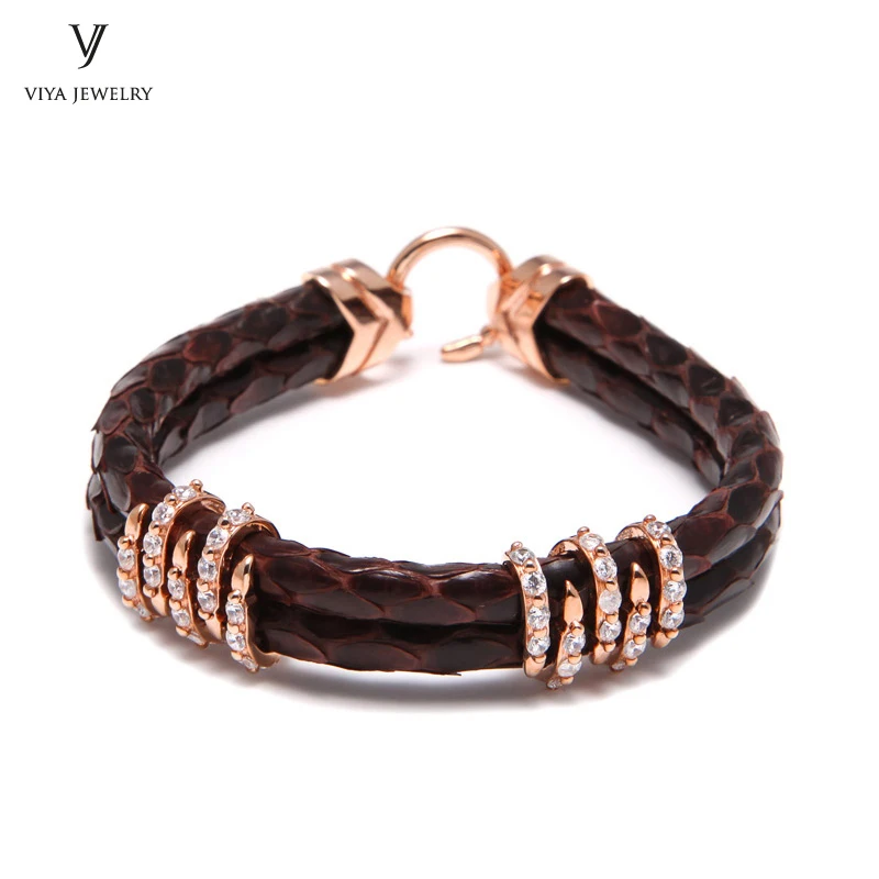 lucury python leather bracelet for men -VSST-01 (8)