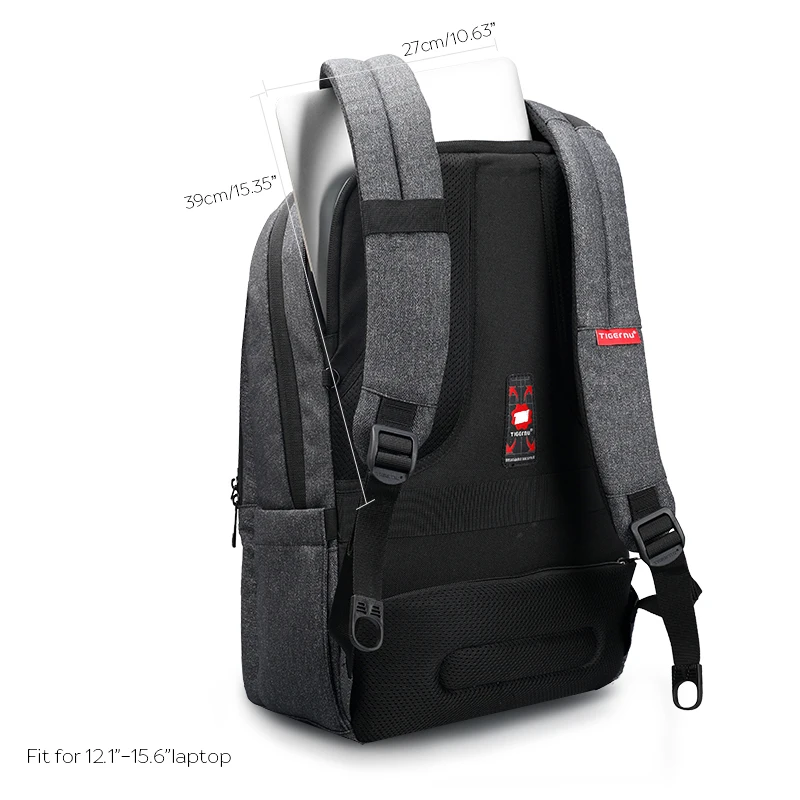 Nueva Mochila para ordenador portátil de 17 pulgadas con carga USB Anti-thief para mujer y hombre
