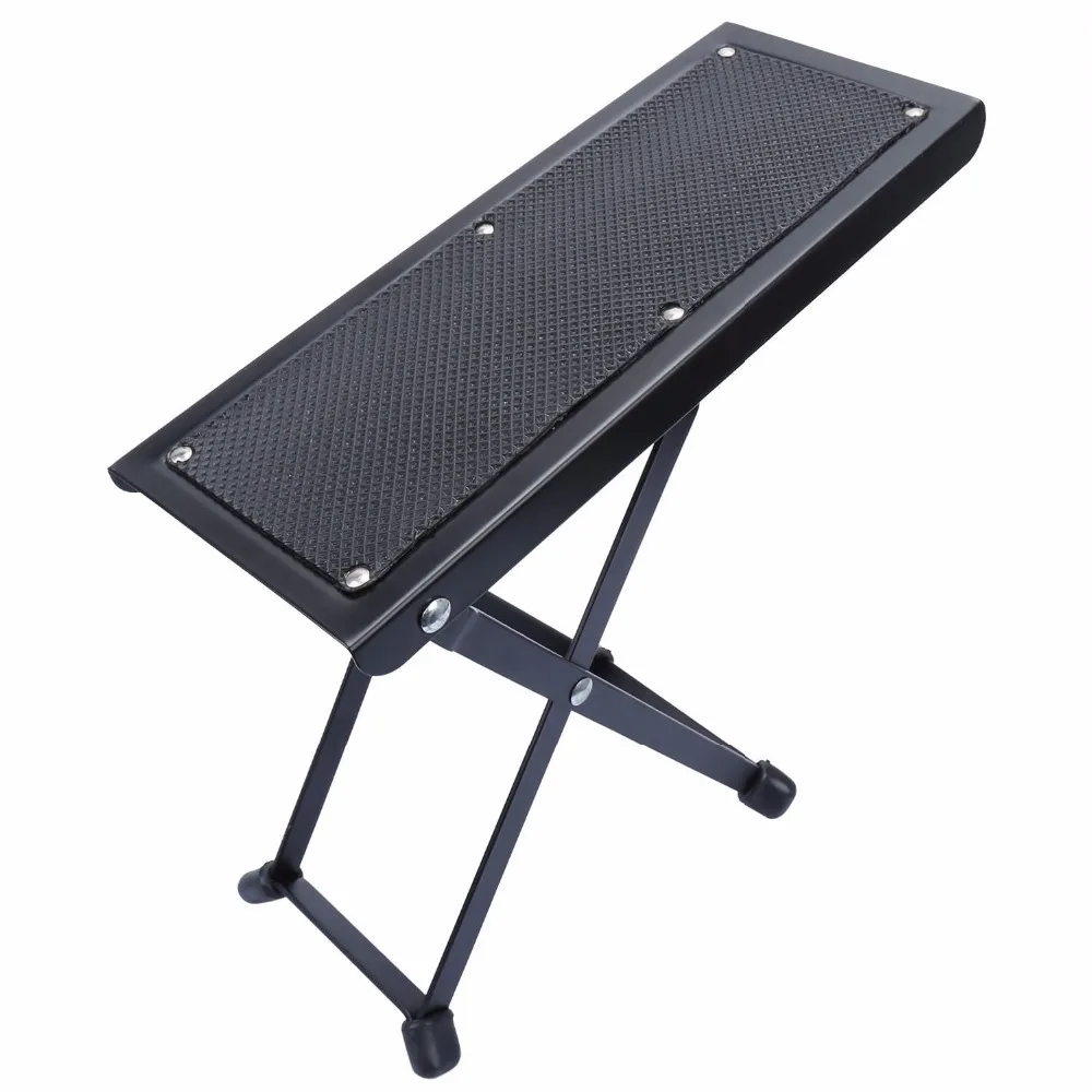 Foldable Anti Slip Guitar Foot Rest Stool Metal Guitar Pedal Footboard
