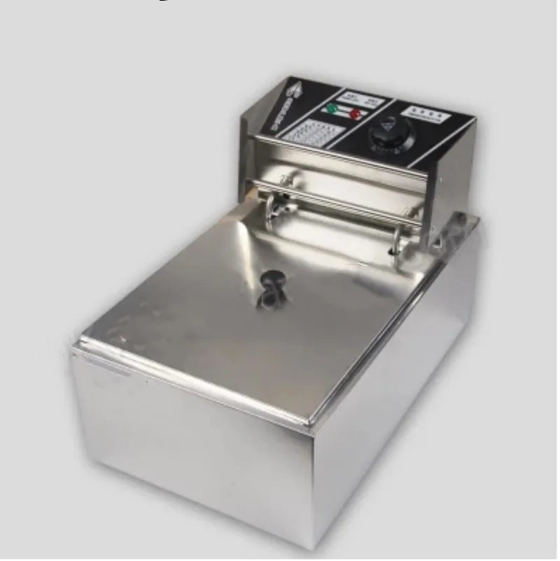 

220V Commercial Electric Frying Furnace Fried Fryer Frying Pan Deep Fryer Chicken Wings French Fries Christmas Party DIY Kitchen