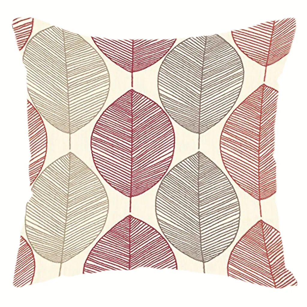 

Gajjar New Colorful Leaf Print Cushion Set 45*45cm Cushion Cover Linen Throw Pillow Car Home Decoration Decorative Pillowcase408