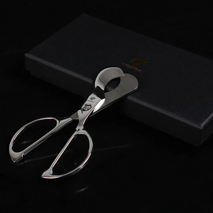 Высокое качество COHIBA Мода Высокое качество металла из нержавеющей стали серебряные сигарные резаки и ножницы
