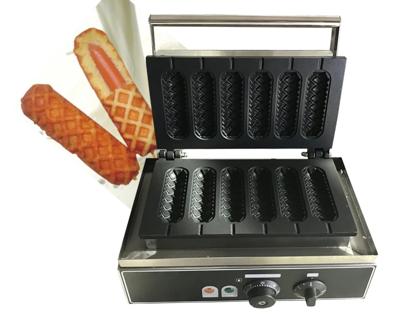 Wholesale 2 Pcs /lots 110v 220v Hot Dog Lolly Waffle Maker Hot Dog