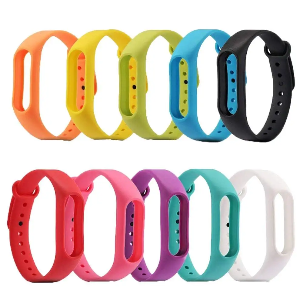 

1PCS Color TPU Strap for Xiaomi Mi band 2 Replacement Strap M2 Soft Silicone Wristband Fashion Sport Bracelet Band for Mi band 2
