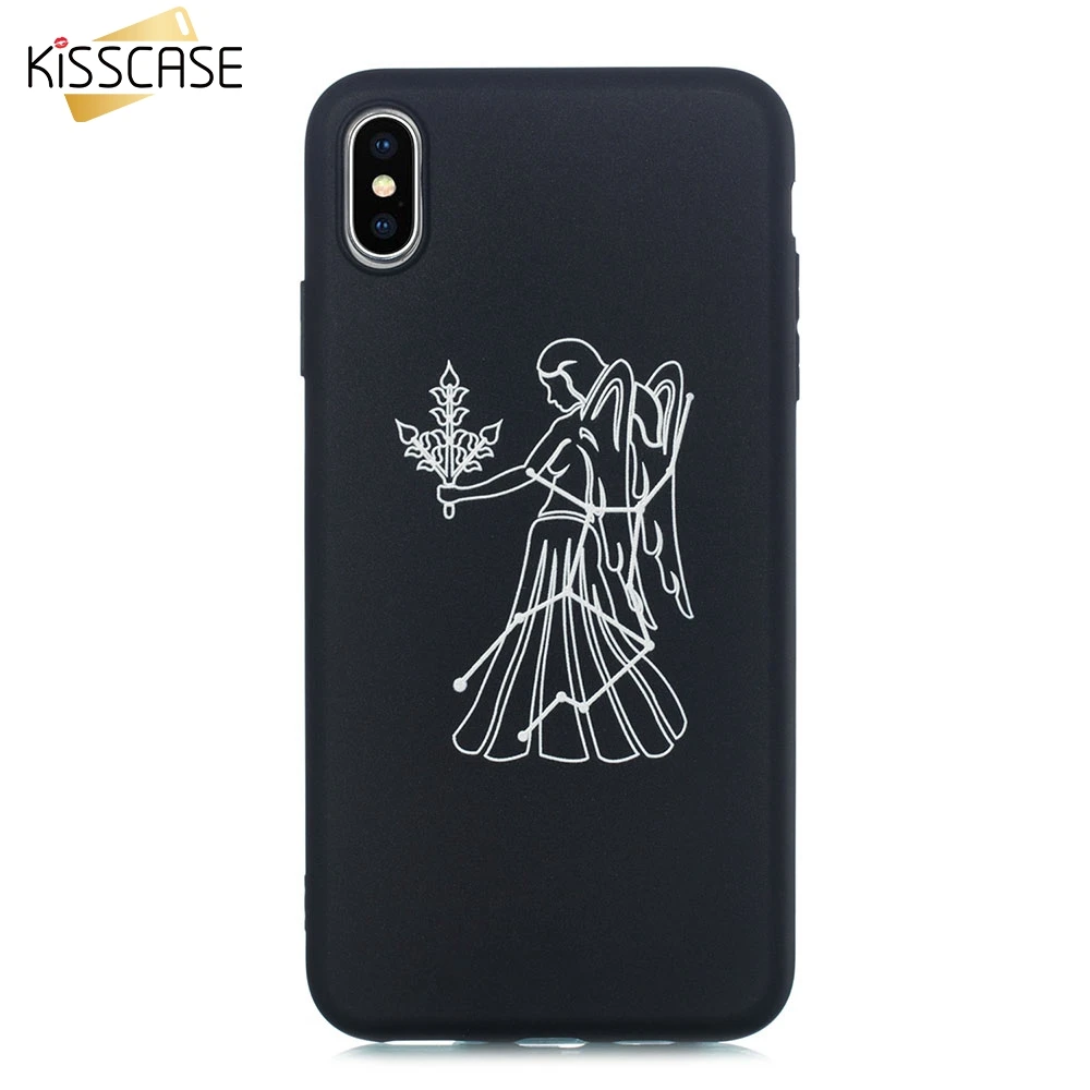 Мягкий чехол KISSCASE из ТПУ для iPhone XR X XS MAX 7 Plus 8 Twelve с созвездиями чехлы 6 6S задняя