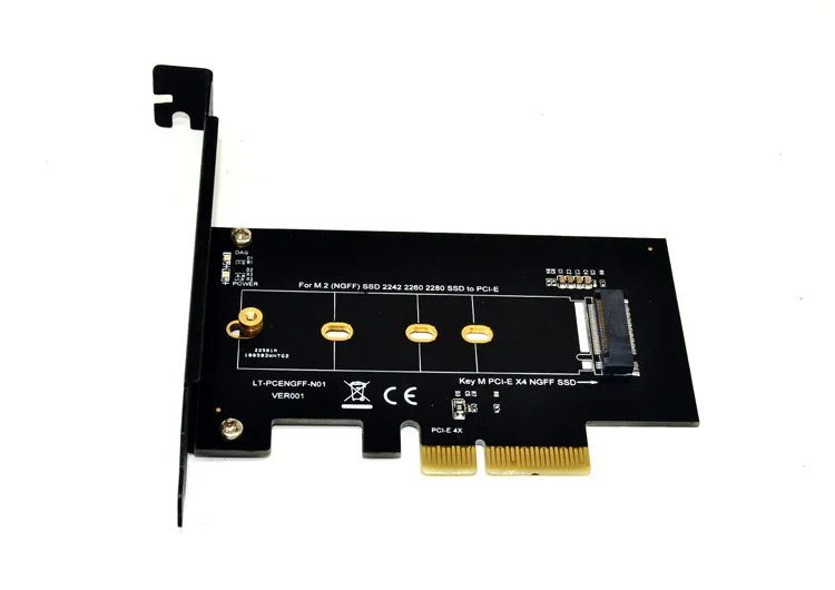 

NGFF M.2 to PCI-E 3.0 X4 Converter Card M2 PCIe NVMe SSD M Key Slot PCI-E M2 NVMe SSD Adapter Riser Card for 2230 2242 2260 2280