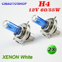 Hippcron H4 галогенная лампа 12V 60/55W Супер Белый Противотуманные фары Дневные Фары Лампы из 2 предметов Темно-Синий Стекло Нержавеющая сталь база