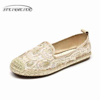 

Women Genuine leather Casual brogue Flats Oxford Shoes Woman Sneakers lady Vintage shoes for Women Footwear 2020 beige black