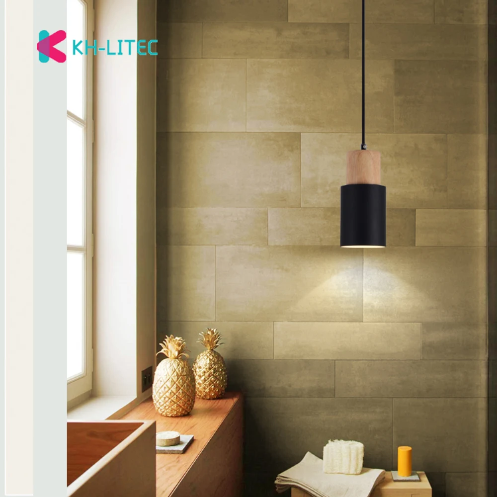 Designer-Nordic-simple-Wood-Pendant-Lights-led-hang-lamp-Colorful-Aluminum-fixture-Kitchen-Island-bar-hotel-home-decor-E277