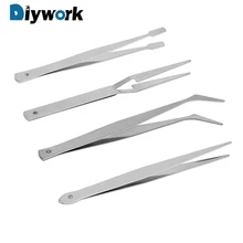 DIYWORK 4 шт./компл. Пинцет Нержавеющая сталь ручной инструмент поделки своими руками моделирование пайки торговли рабочий инструмент Электронный по сборке