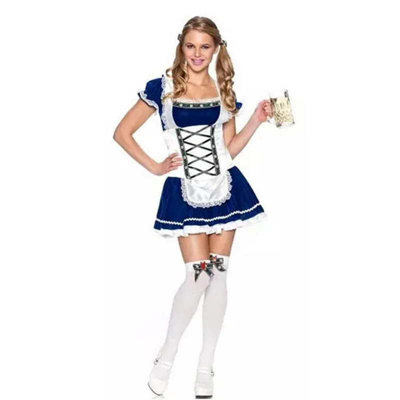

Hot Sexy Blue Beer Costume Girl Wench Maiden Costume Octoberfest German Oktoberfest Costume Dirdnl Dress