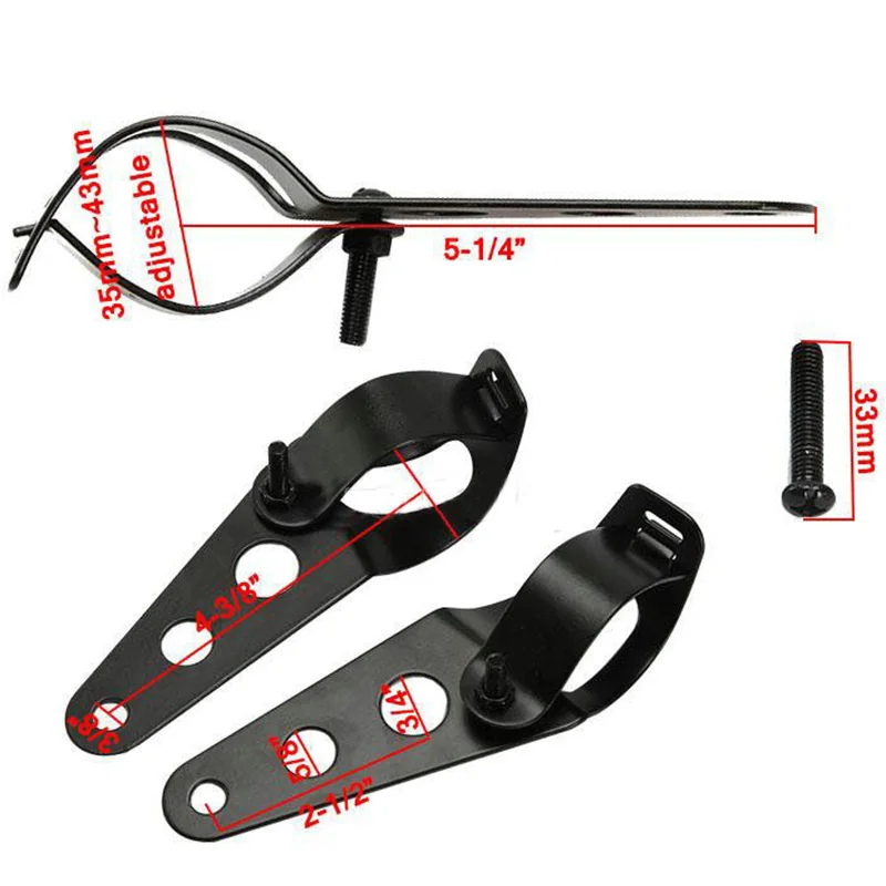 JX-LCLYL 6.5" Matte Black Motorcycle LED Headlight Hi/Lo Beam With Bracket Cafe Racer