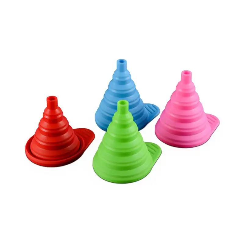 

Silicone Collapsible Foldable Funnel for Transferring of Liquid Fluid (Random Color)