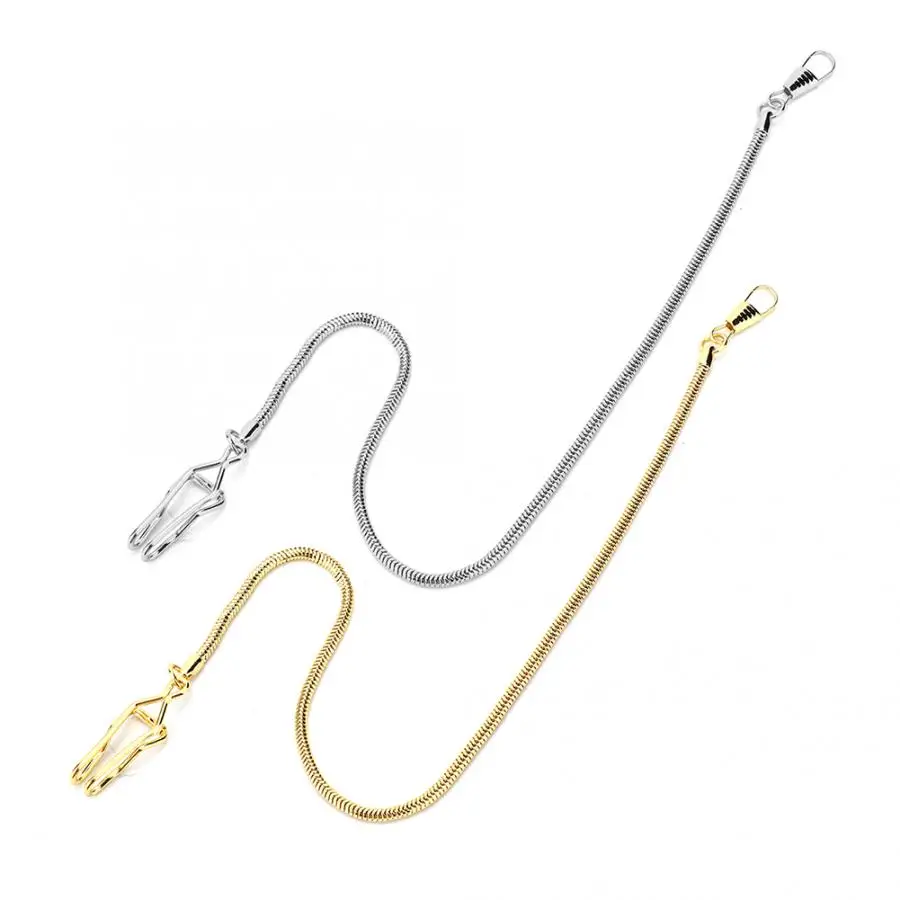 

39cm Vintage Copper Metal Pocket Watch Chain Link Jewelry Accessory Gift Silver Gold Color Watch Chain