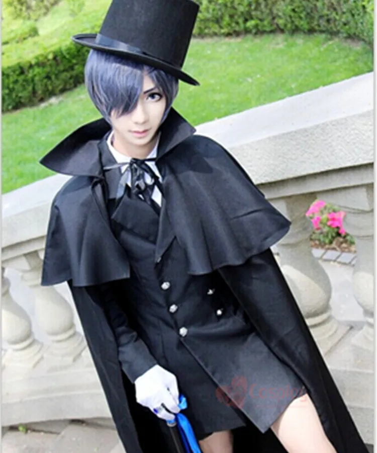 Full Set Anime Black Butler Cosplay Ciel Phantomhive Cos Halloween