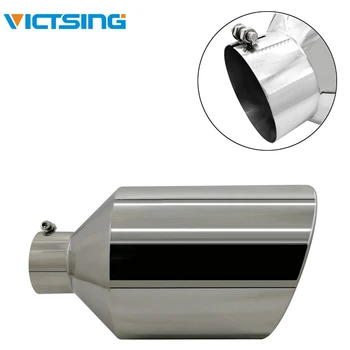 

VicTsing Muffler Car Exhaust Muffler Stainless Steel Exhaust Pipe Trim Car Tip Tail Throat for Universal Car Styling 18 inch