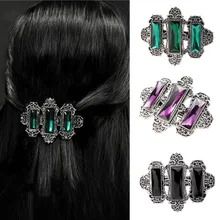 Novo europeu e americano gótico diamante clipes de cabelo cristal diamante transparente acessórios para o cabelo boêmio vampirina arco do cabelo