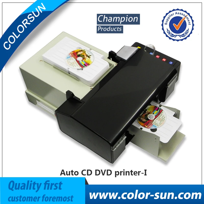 Automatic CD DVD Disc Printing Machine with 51pcs CD/PVC Tray Export PVC Card Printers Epson L800