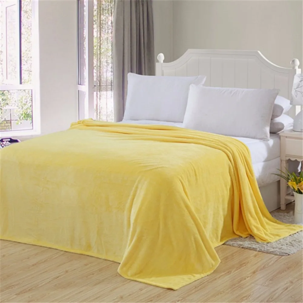 Удобное, супер мягкое, сохраняющее тепло фланелевое одеяло большого размера, одноцветное, цветное, для дома, дивана, постельные принадлежности, для офиса, автомобиля, одеяло, домашний текстиль