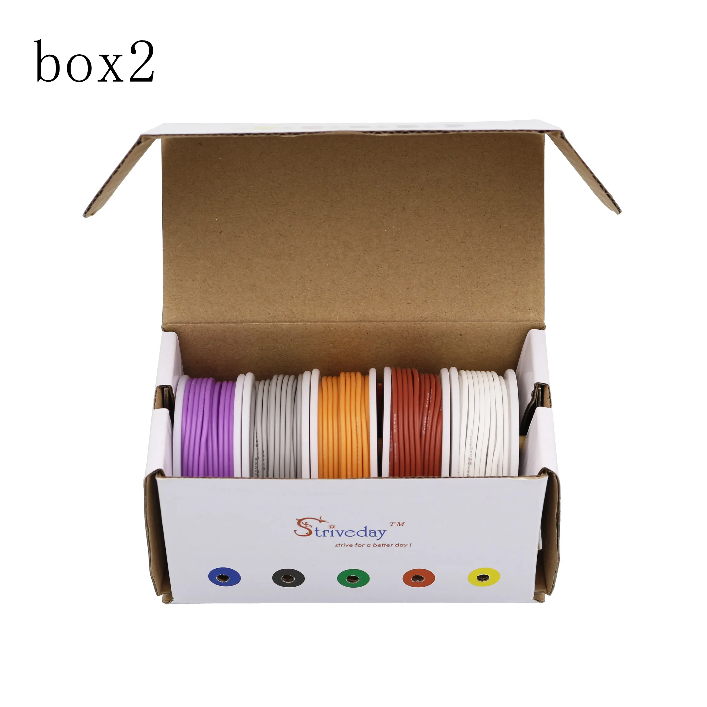 30 м 24AWG силиконовая проволока 5 цветов Смешанная коробка 1 2 упаковка