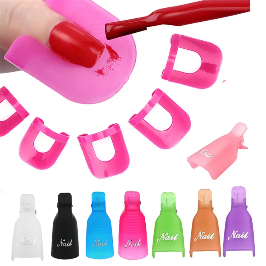 

2017 cleaner 10PC Nail Art Soak Off Cap Clip Remover + 26pcs Model Spill Proof Protector remover
