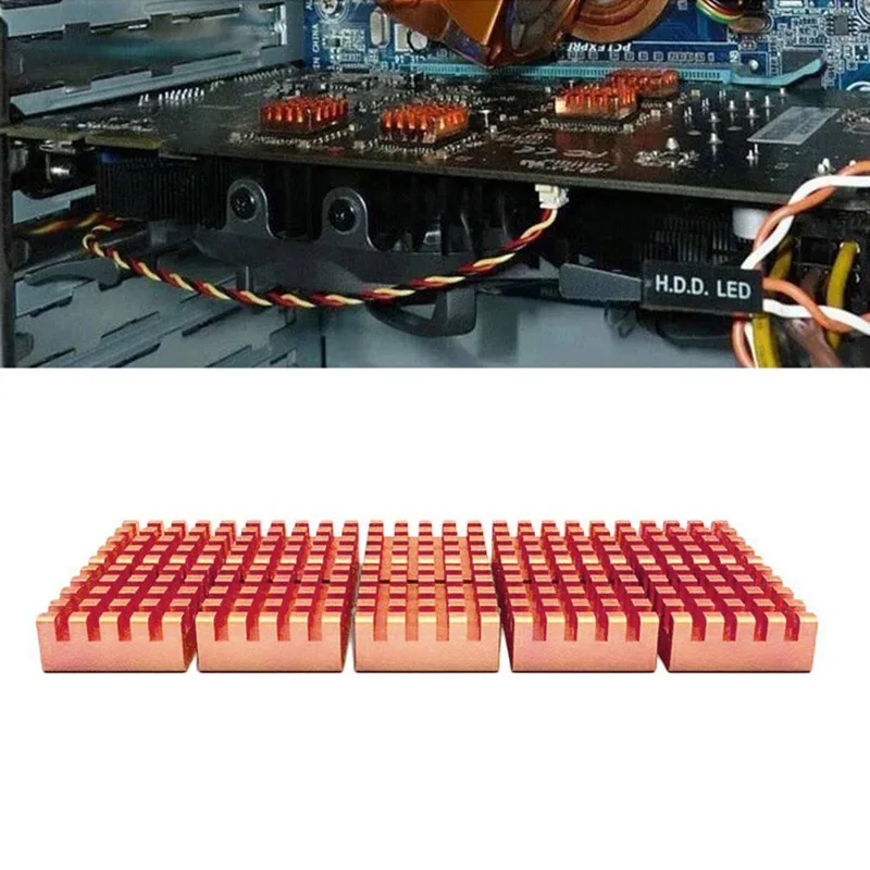 

8 Pcs/Set Copper Heat Sink for DDR DDR2 DDR3 RAM Memory Cooler Radiator @JH