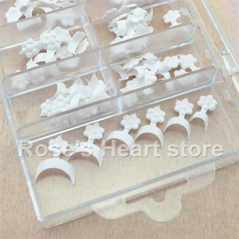 

2018 Excellent 4 colors French False Nail Art Tip Short Wrap Edge Armor Acrylic UV Tip Edge Form Guide Decoration DIY 100PCS/Set
