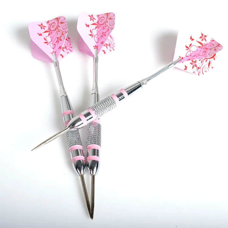 CUESOUL 24g 16cm Tip Steel Darts Needle Aluminum Dart Shaft Iron Body With Pink Dart Flights CUESOUL 24g 16cm Tip Steel Darts Needle Aluminum Dart Shaft Iron Body With Pink Dart Flights