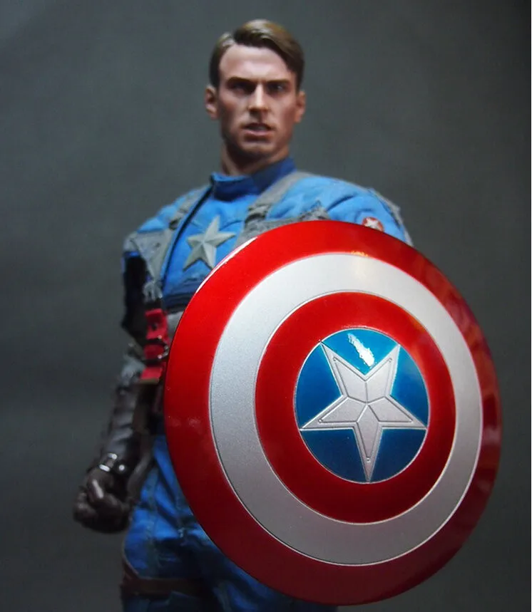 1/6 Captain America Metallic Shield with Stand Fit for 12" Action Figure