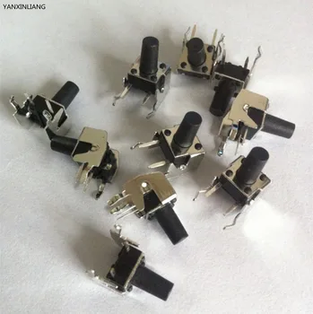 

100PCS 6x6x10mm Right Angle 2 Pin Momentary Tactile Tact Push Button Switch