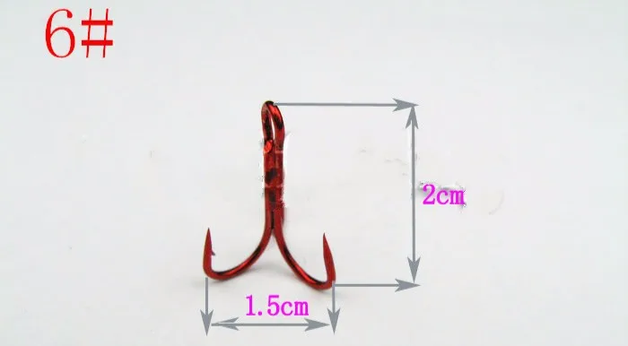 Оптом с высоким содержанием углерода Высокое качество Красный тройными крючками