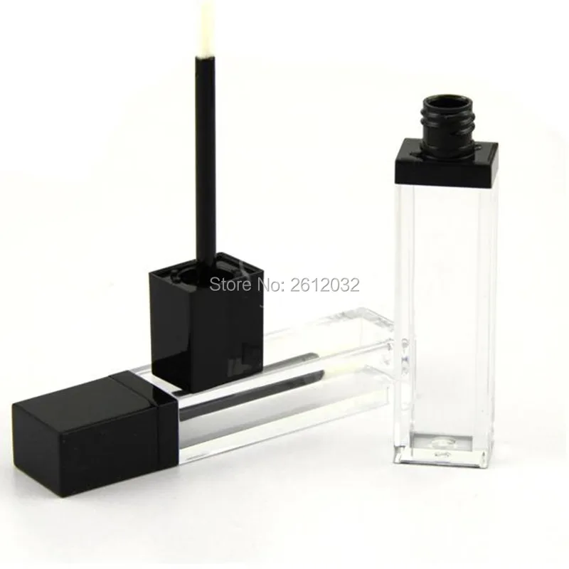 8ml lip gloss tubes with black cap,Square Lip stick packing container
