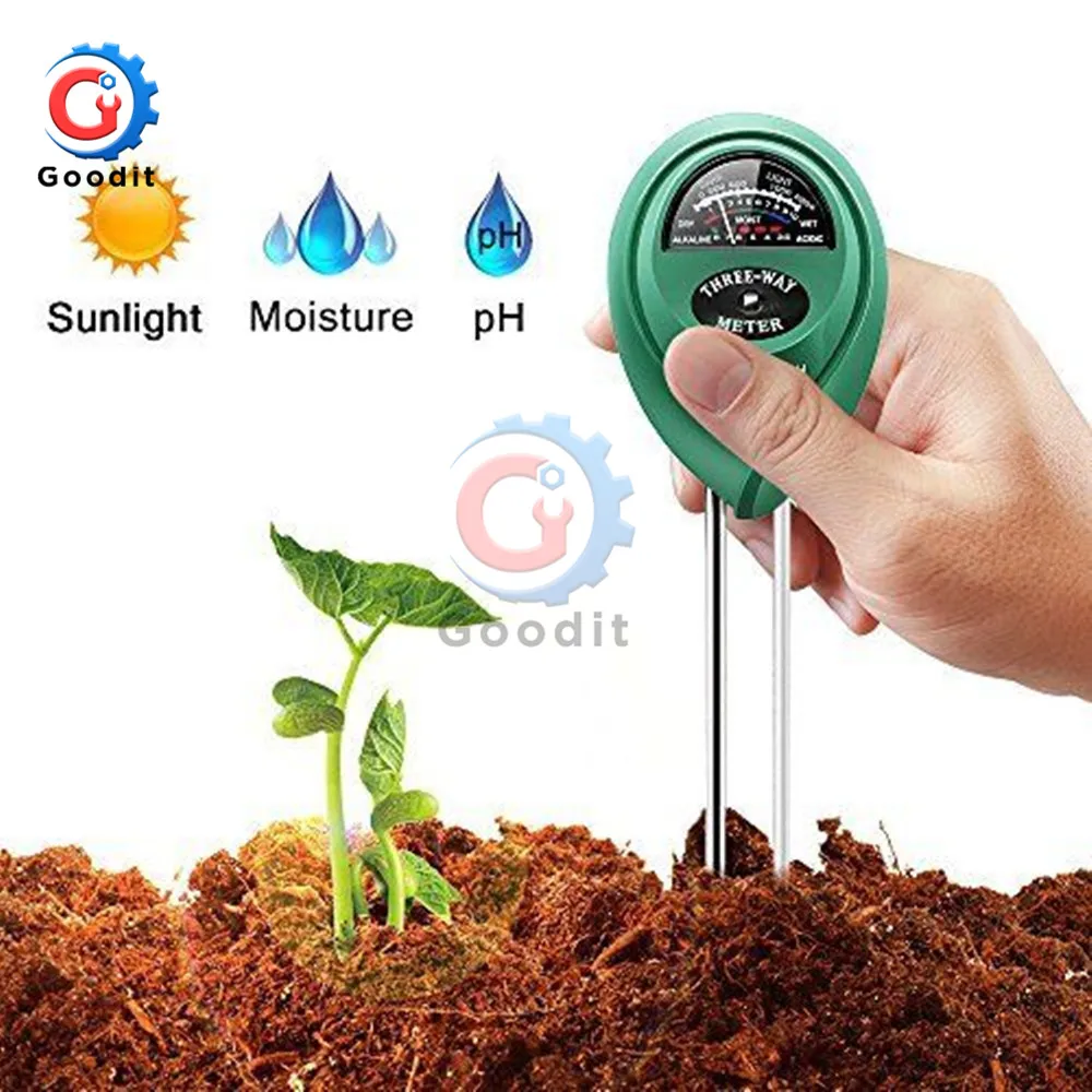 

3 in 1 soil PH water moisture meter Acidity humidity sunlight garden plants Flowers moist tester instrument tool 15%OFF