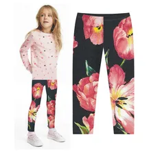 Леггинсы для девочек; Лидер продаж; Летние красивые детские леггинсы; Новое поступление; модные леггинсы для девочек с цветочным принтом; штаны для девочек; детские брюки
