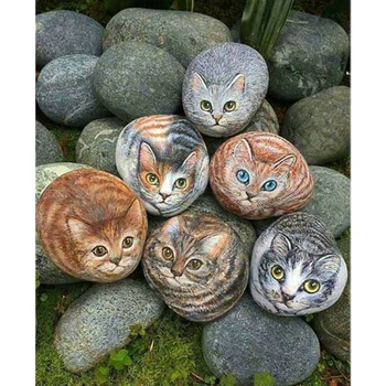

diy Diamond Painting Stone Cat Full Rhinestone Embroidery Diamond Mosaic Kit Cross Stitch Room Shop Wall Artworks Home Decor