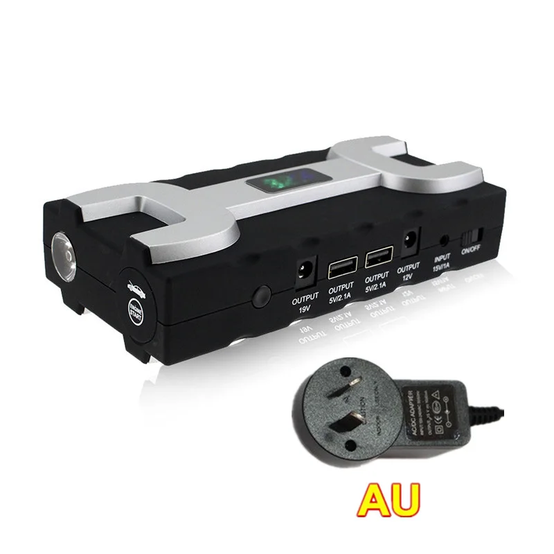 20000 мАч двойной USB портативный автомобильный стартер 600A пиковое зарядное устройство для аккумулятора-компактный внешний аккумулятор для мобильных устройств - Цвет: AU Plug