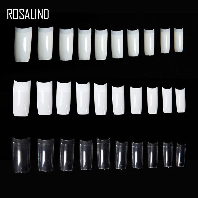 

500 PCS Three Color Choose Fake nails Nail tips For one parcel Frence style Press on nail For Beauty False Nail