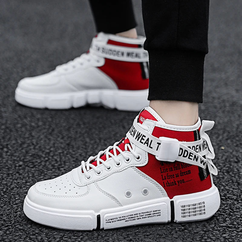 Men Summer Autumn Sneakers High Top Botas Moccasin Gommino Male Footwear Flat Driving Red Shoes Classical Chaussure Homme