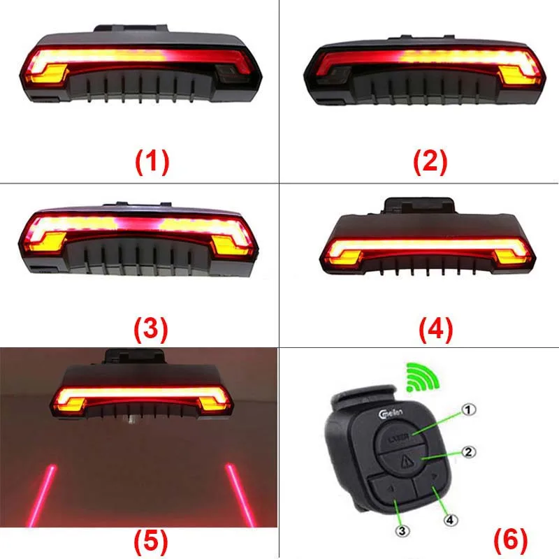 Perfect Bicycle Light Bike Laser taillight  Wireless Remote Control Real light Meilan X1 led Front Light cycling lamp 3
