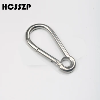 

5 Pcs Safety Carabiner Hooks 304 Stainless Steel Durable Outdoor Climbing Keychain Buckle Keyring Holder Hiking Travel Shackle