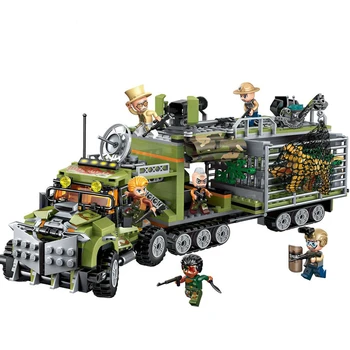 

Mountain City Moving Fortress Arrest Tiger Car Shootout Building Blocks Sets Bricks Model Kid Toy