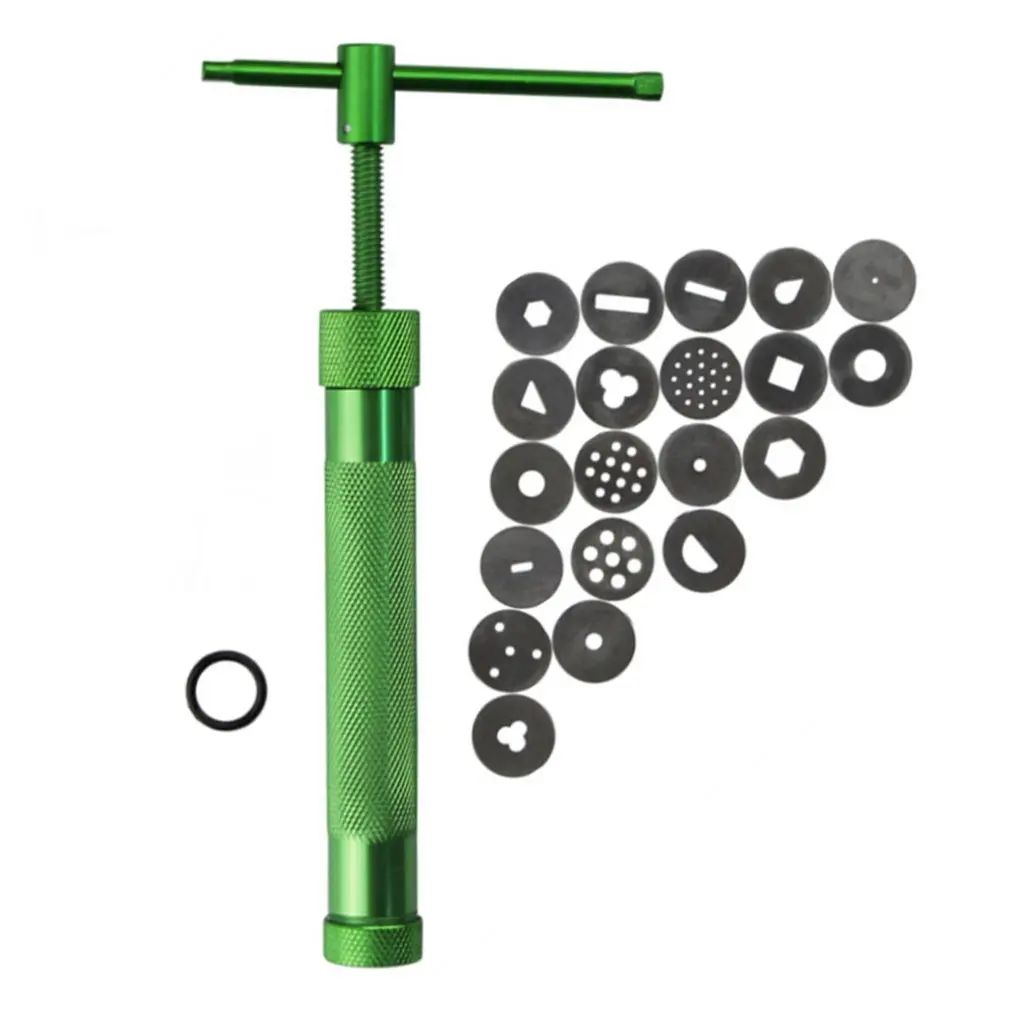 

Rotary Aluminum Squeeze Mud Gun Clay Dough Fondant Cream DIY Mold Sediment Tool Crusher Soft Pottery Alloy
