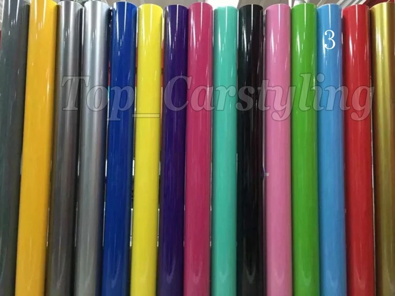 high glossy 3 Layers gloss car wrapping red yellow deep blue grey pink 3m 1080 wrap foil (41)